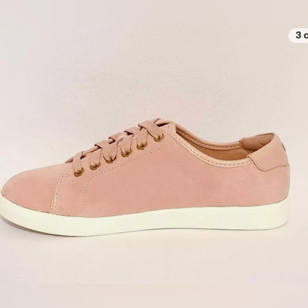Vionic Sunny Brinkley Water Resistant Blush Pink Suede Sneaker. Size 7.5